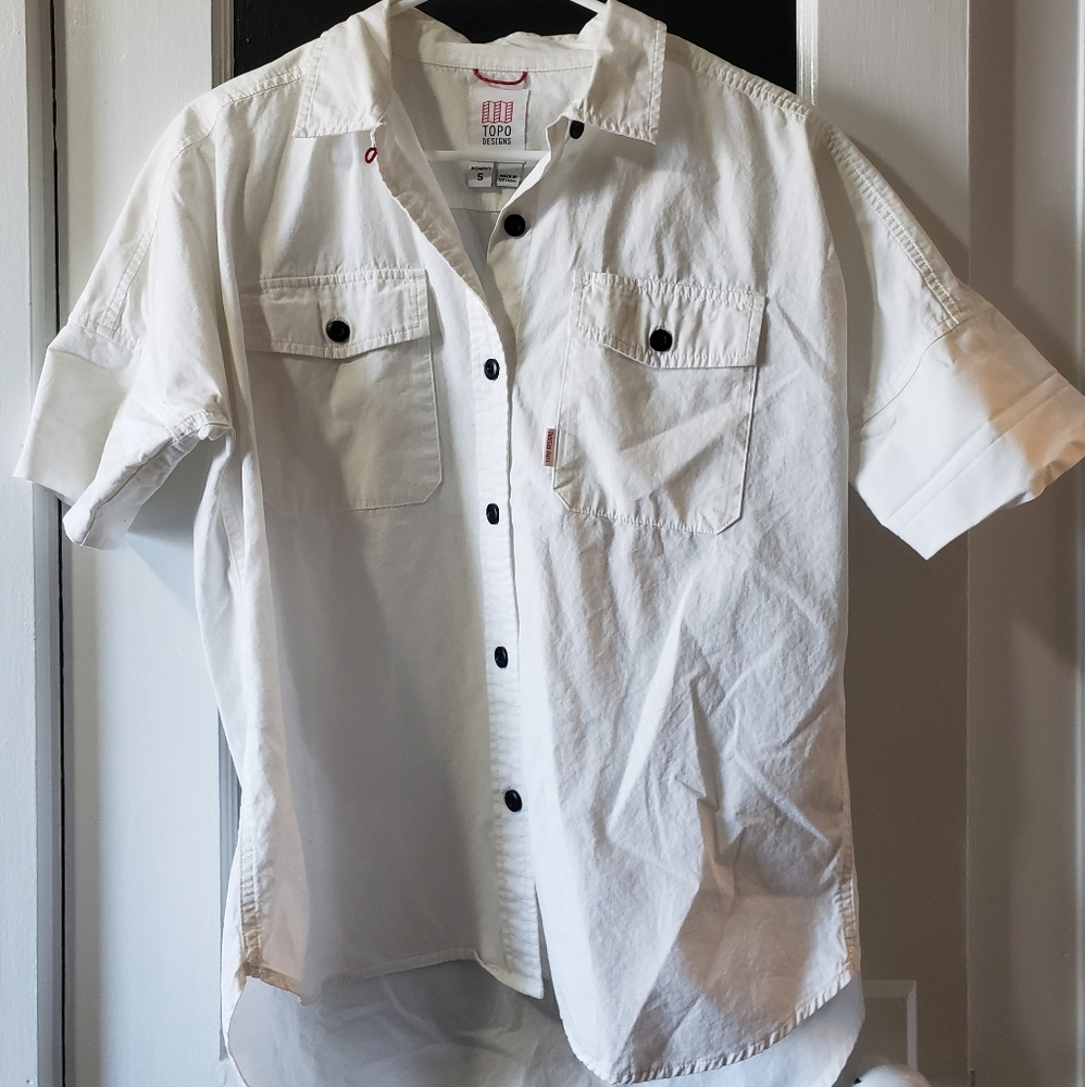Topo designs road shirt, white, small